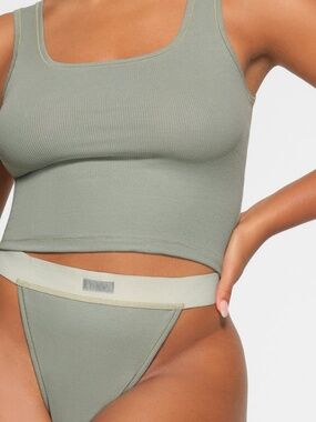 Skims cotton rib tank top